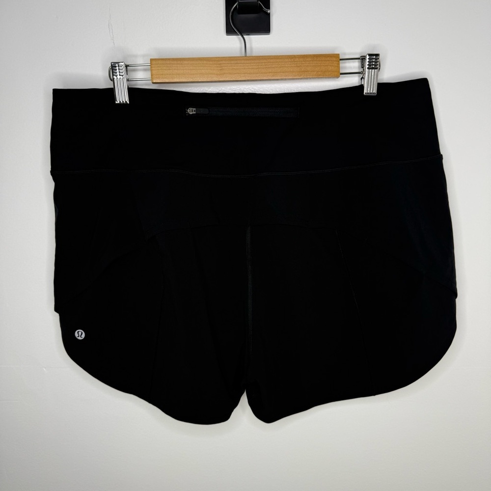 LULULEMON Black Speed Up High Rise 4” Shorts Long* - Picture 5 of 8